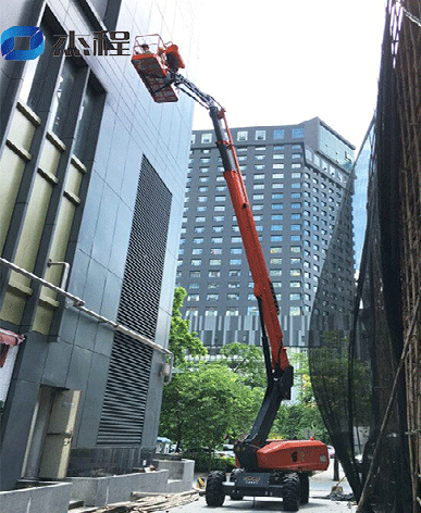 20米直臂式登高车出租应用于外墙翻新
