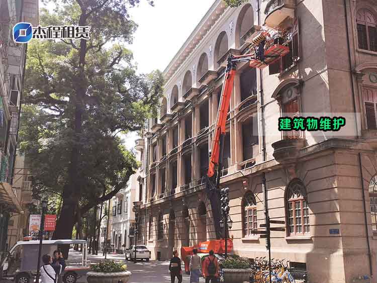 电动直臂车出租应用于建筑物维护